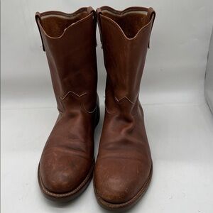 MENS UNBRANDED WORK WESTERN BROWN BOOTS SIZE 11.5 D made in USA